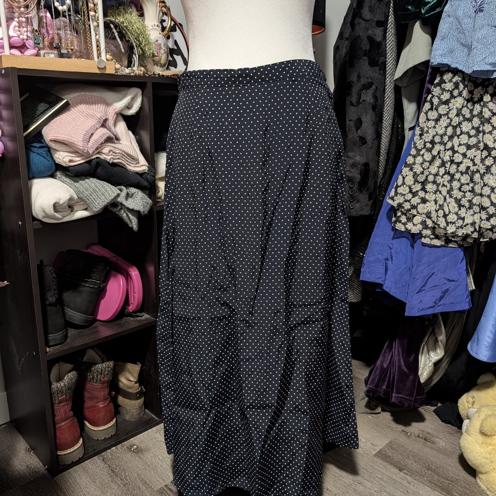 Polka Dot Black Skirt